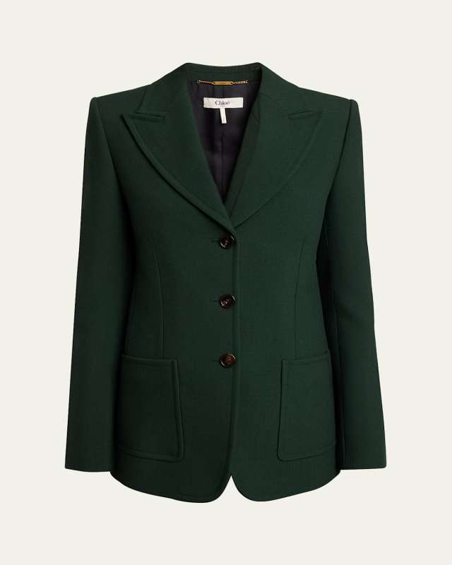 Single-Breasted Wool Jacket